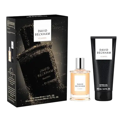 David Beckham Classic Eau de Toilette + Shower Gel Gift Set Notes of Grapefruit Cashmere Wood and Musk Mens Fragrance Long Lasting Everyday Fragrance