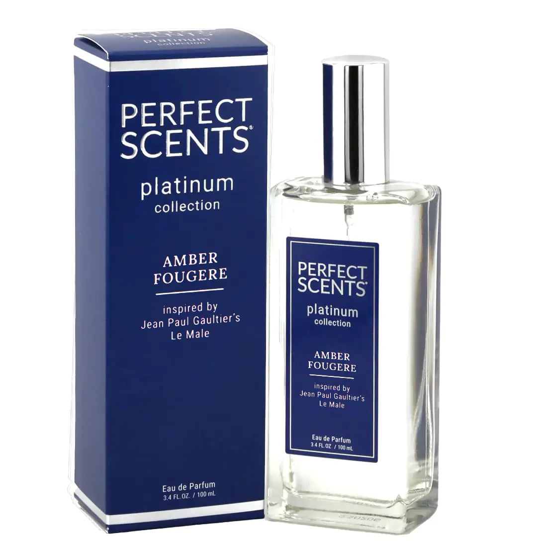 Perfect Scents Fragrances | Inspired by Jean Paul Gaultier’s Le Male | Platinum Collection | Amber Fougere | Men’s Eau de Parfum | Vegan Paraben & Phthalate Free | Never Tested on Animals | 3.4 Fl Oz